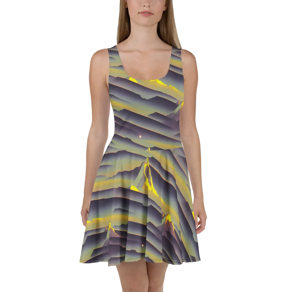 Surreal Summit on Skater Dress — Front
