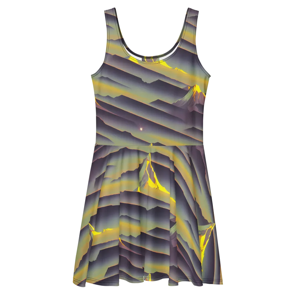Surreal Summit on Skater Dress — Front