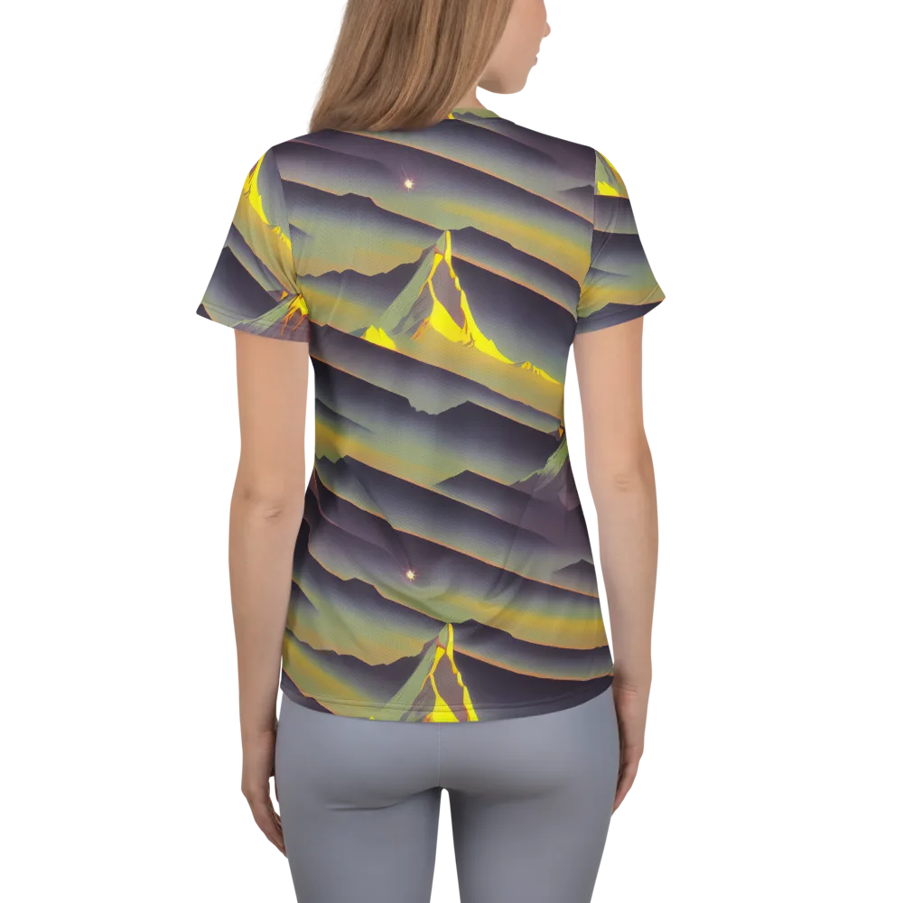 Surreal Summit on Women's Athletic T-Shirt — Back