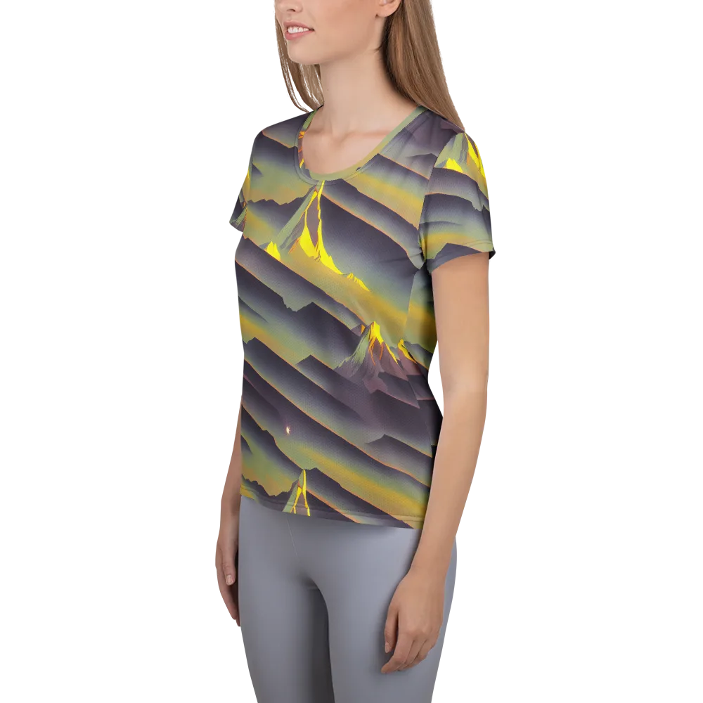 Surreal Summit on Women's Athletic T-Shirt — Left
