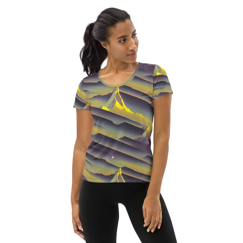 Surreal Summit on Women's Athletic T-Shirt — Front