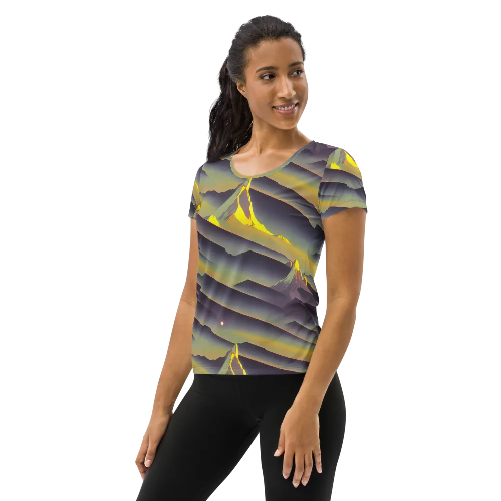 Surreal Summit on Women's Athletic T-Shirt — Left