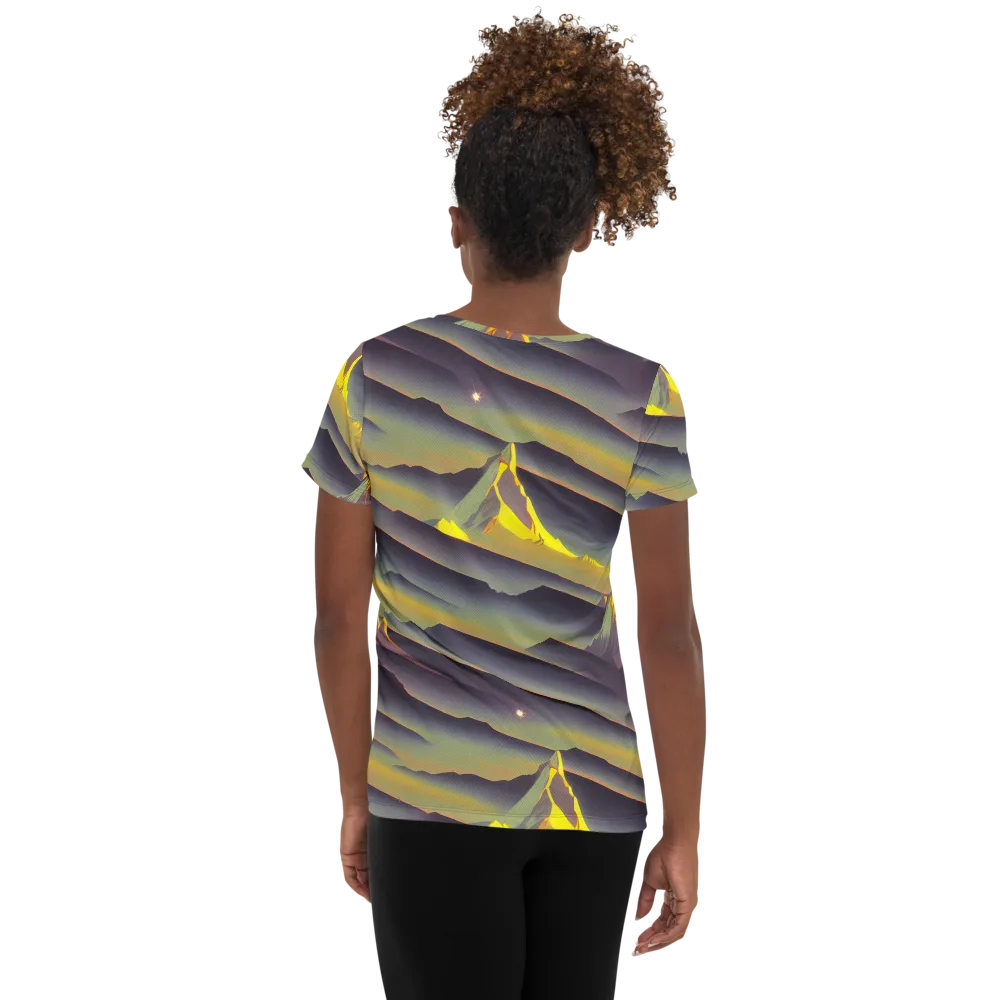 Surreal Summit on Women's Athletic T-Shirt — Back