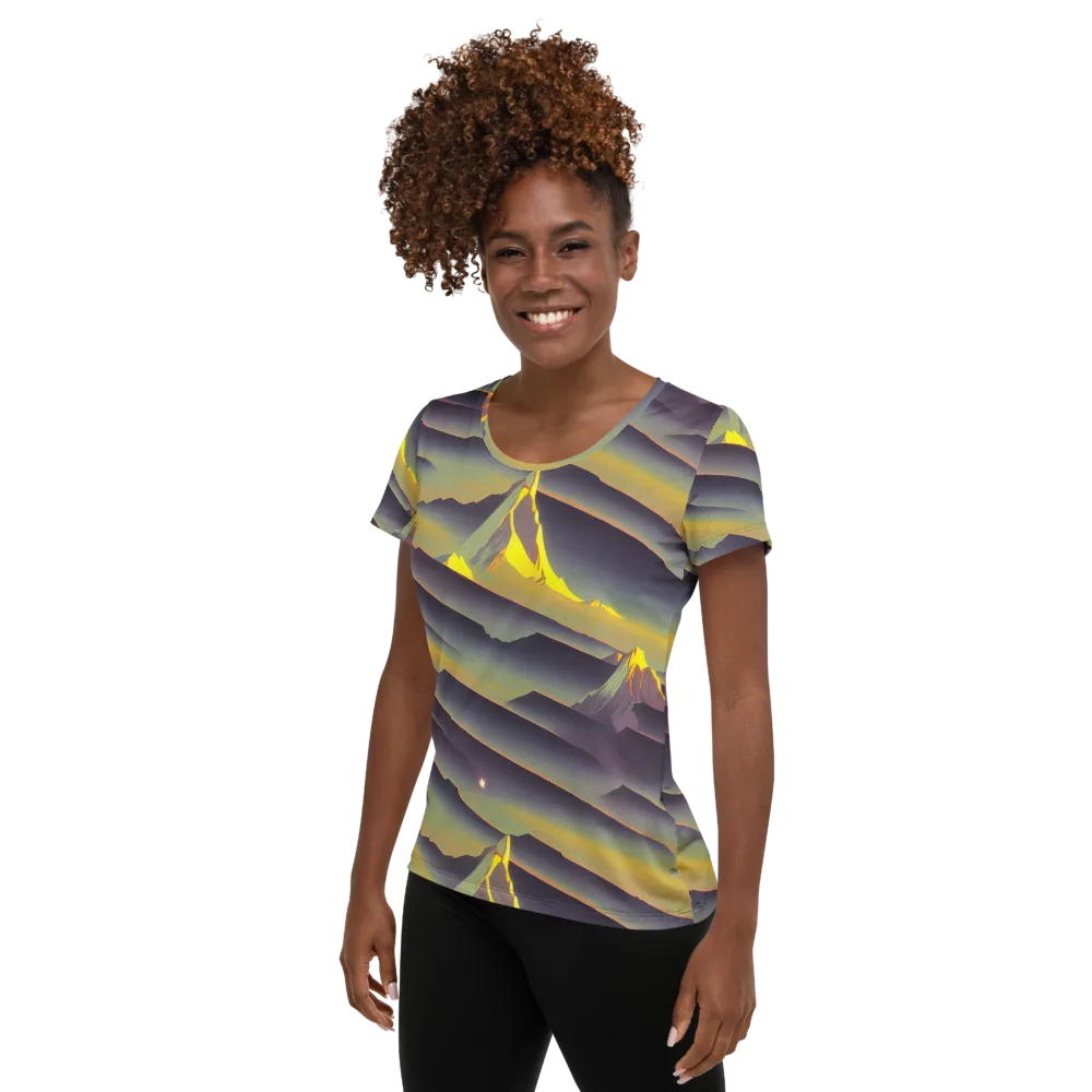 Surreal Summit on Women's Athletic T-Shirt — Left