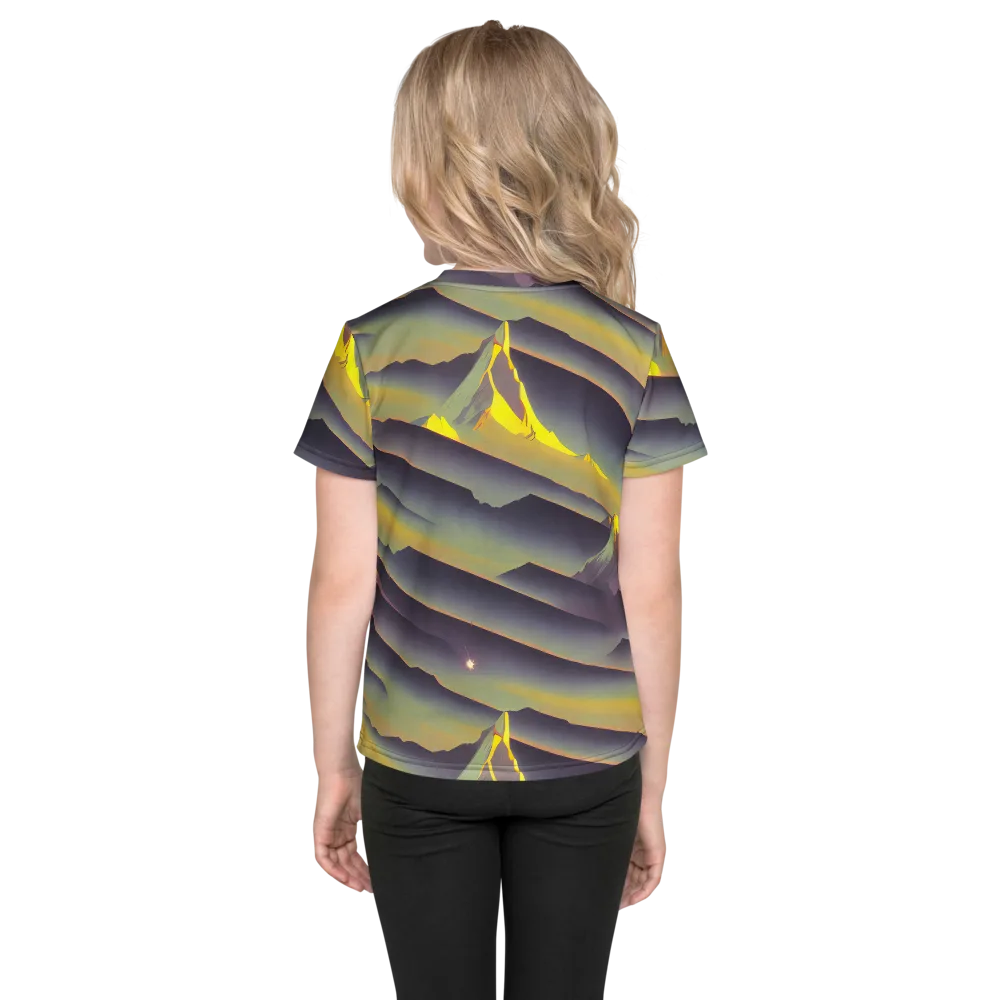 Surreal Summit on Kids Crew Neck T-Shirt — Back