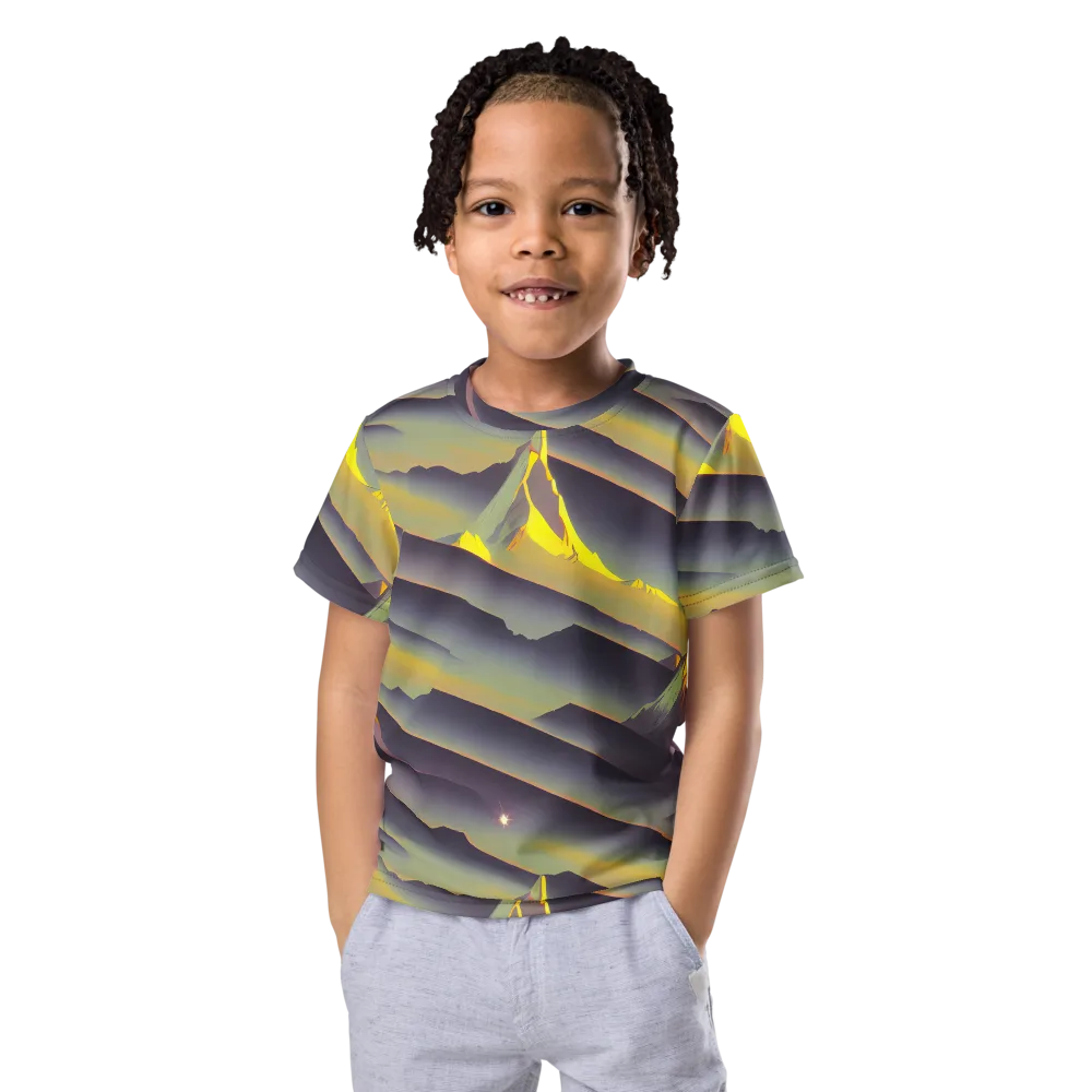 Surreal Summit on Kids Crew Neck T-Shirt — Front