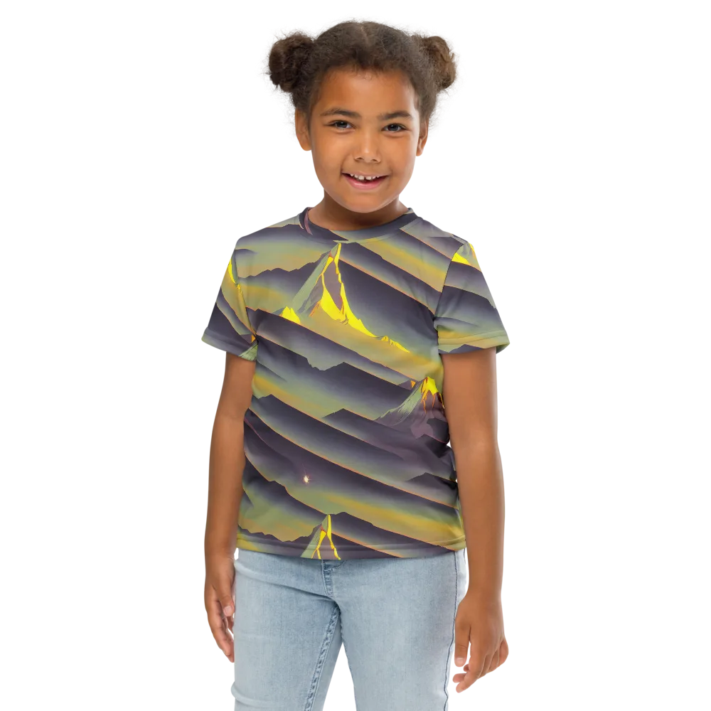 Surreal Summit on Kids Crew Neck T-Shirt — Front