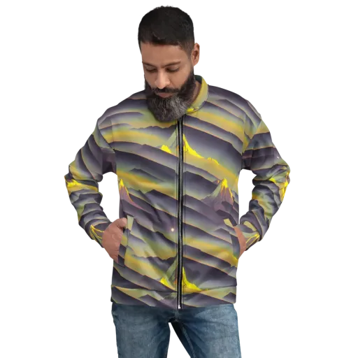 Surreal Summit on a Bomber Jacket