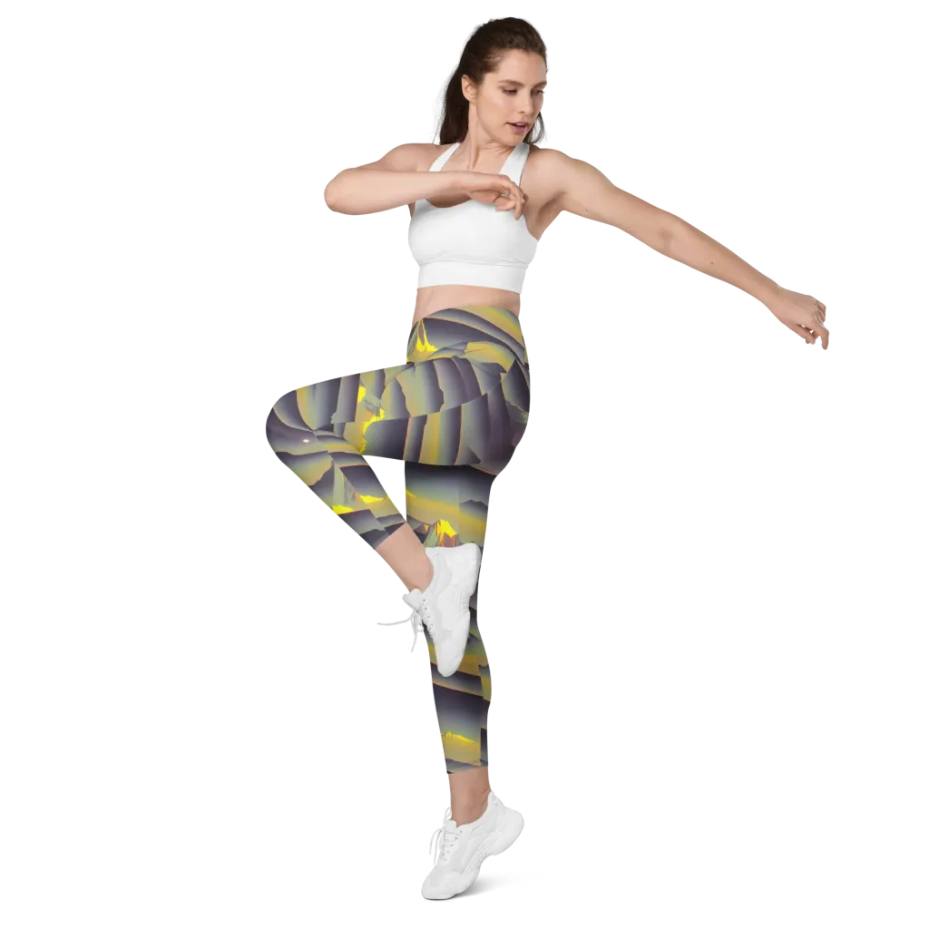 Surreal Summit on Leggings with Pockets — Left Front