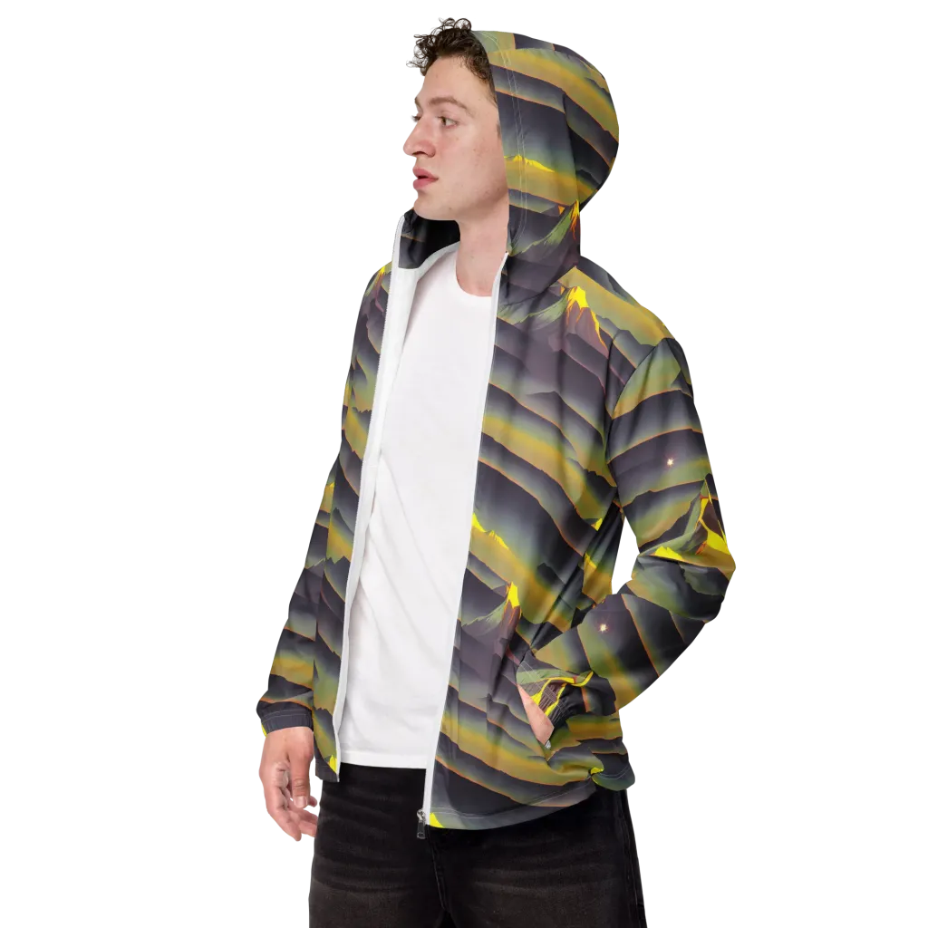 Surreal Summit on Men's Windbreaker — Left Front