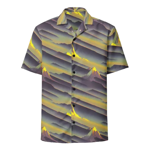 Surreal Summit on a Button Shirt