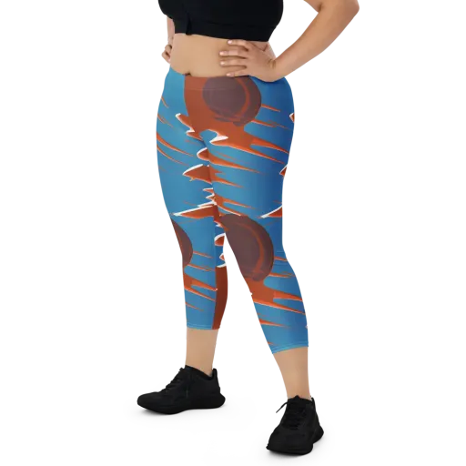 Desert Vortex on a Capri Leggings
