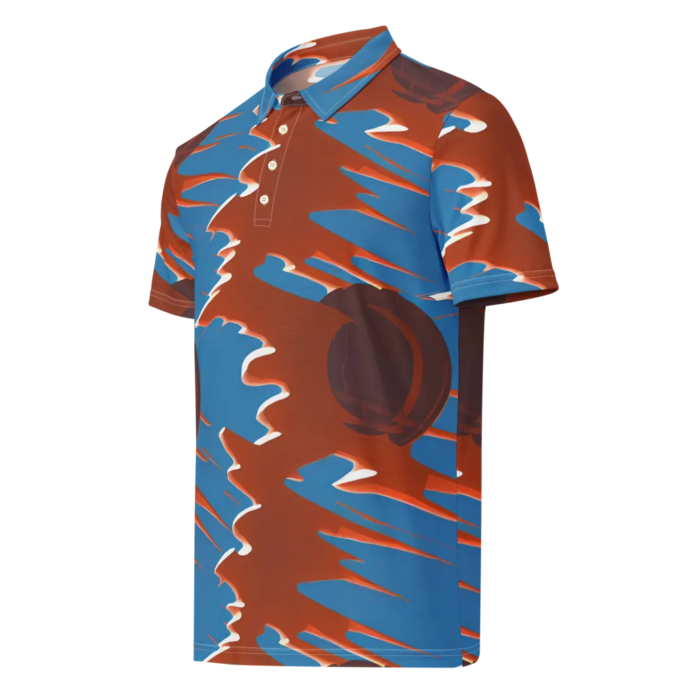 Desert Vortex on Men's Slim Fit Polo Shirt — Left Front