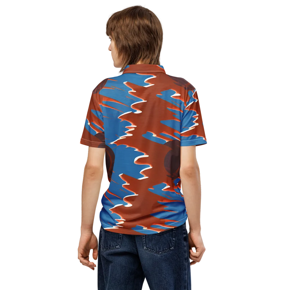 Desert Vortex on Men's Slim Fit Polo Shirt — Back