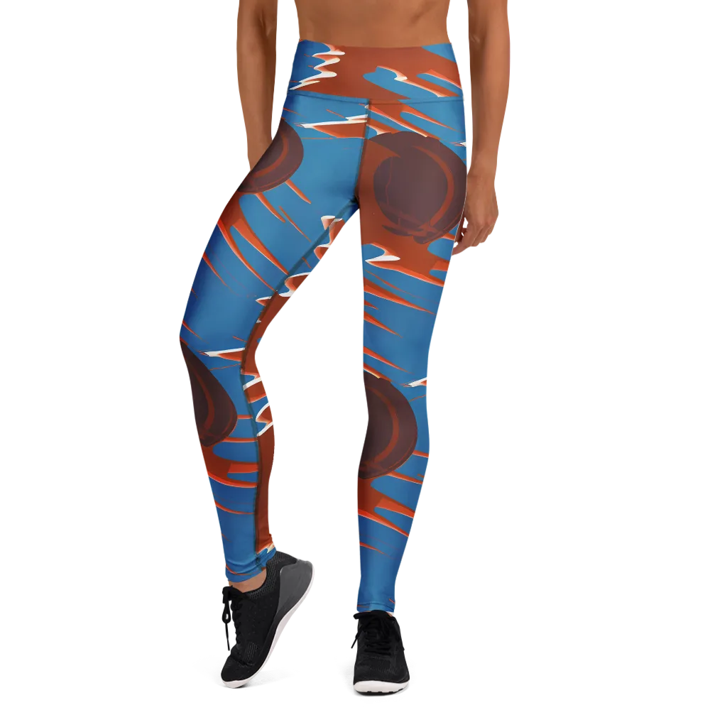 Desert Vortex on Yoga Leggings — Front