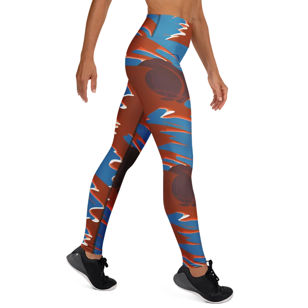 Desert Vortex on Yoga Leggings — Right