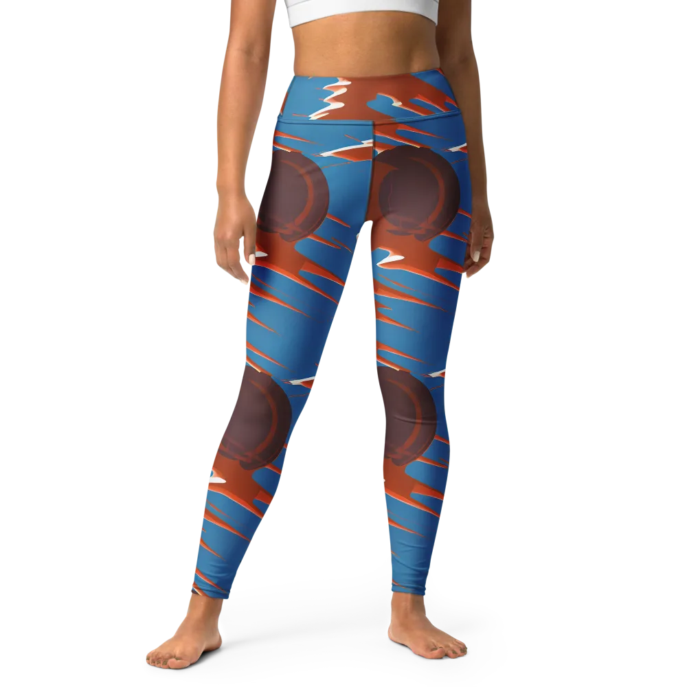 Desert Vortex on Yoga Leggings — Front