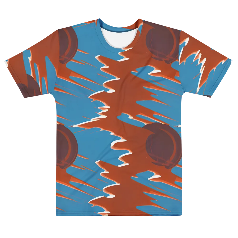 Desert Vortex on Men's Cotton Crew Neck T-Shirt — Front