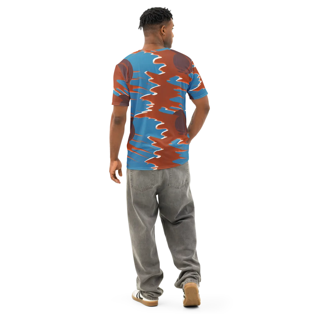 Desert Vortex on Men's Cotton Crew Neck T-Shirt — Back