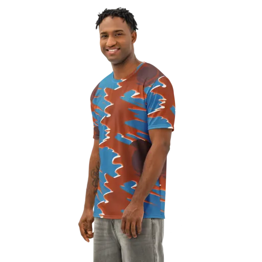 Desert Vortex on a Men's Cotton Crew Neck T-Shirt