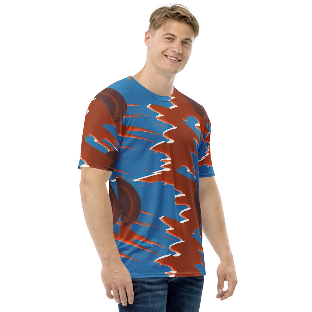 Desert Vortex on Men's Crew Neck T-Shirt — Right