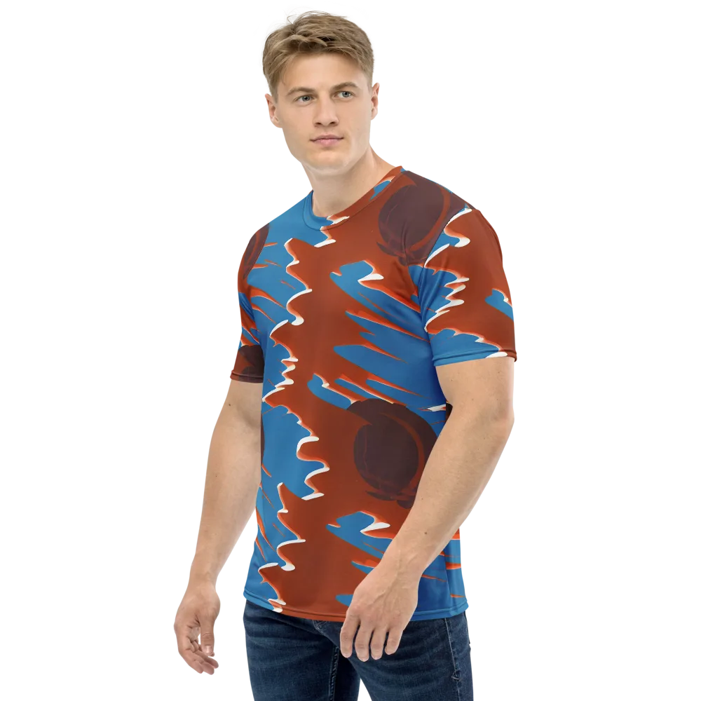 Desert Vortex on Men's Crew Neck T-Shirt — Left