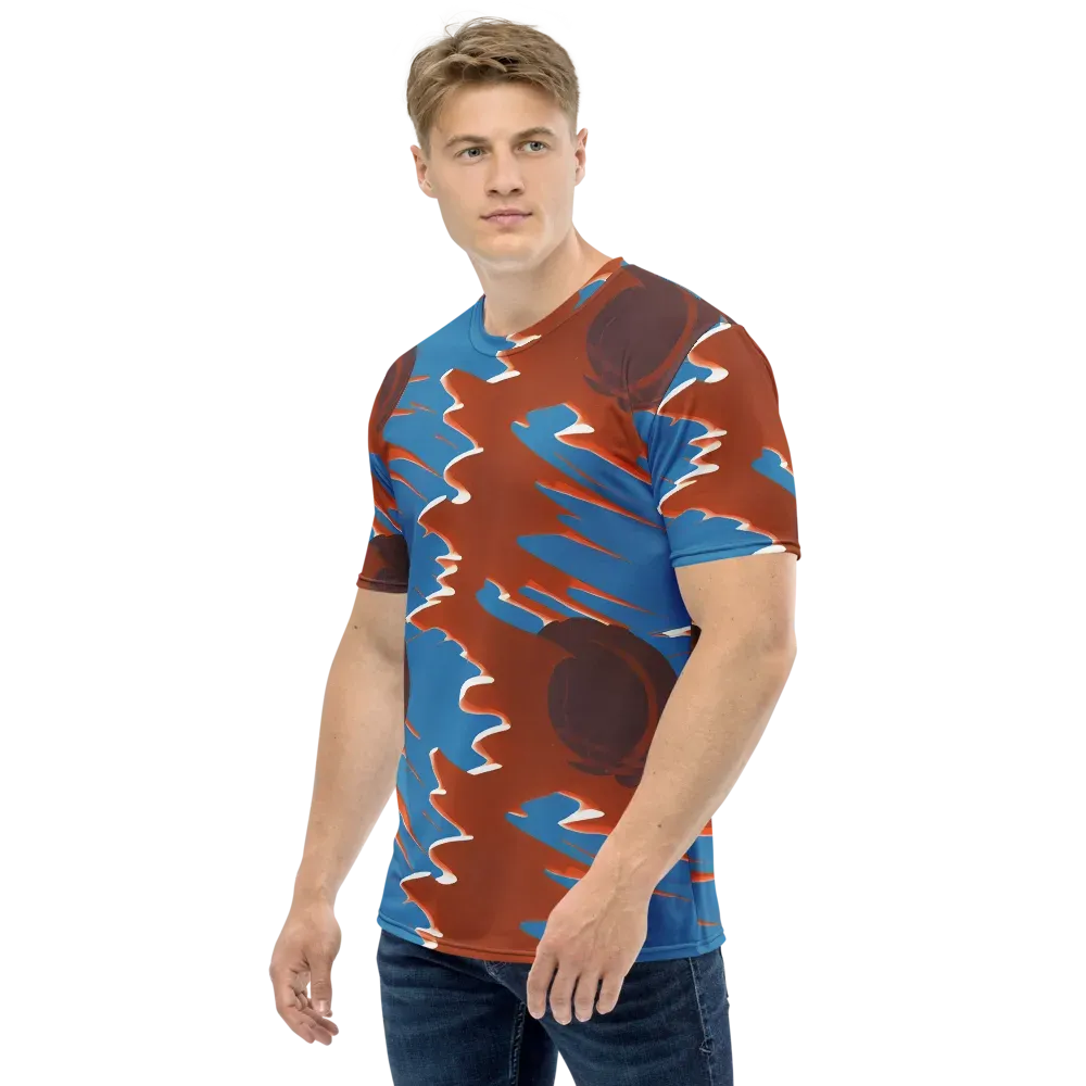 Desert Vortex on Men's Crew Neck T-Shirt — Left