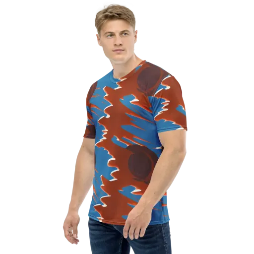 Desert Vortex on a Men's Crew Neck T-Shirt