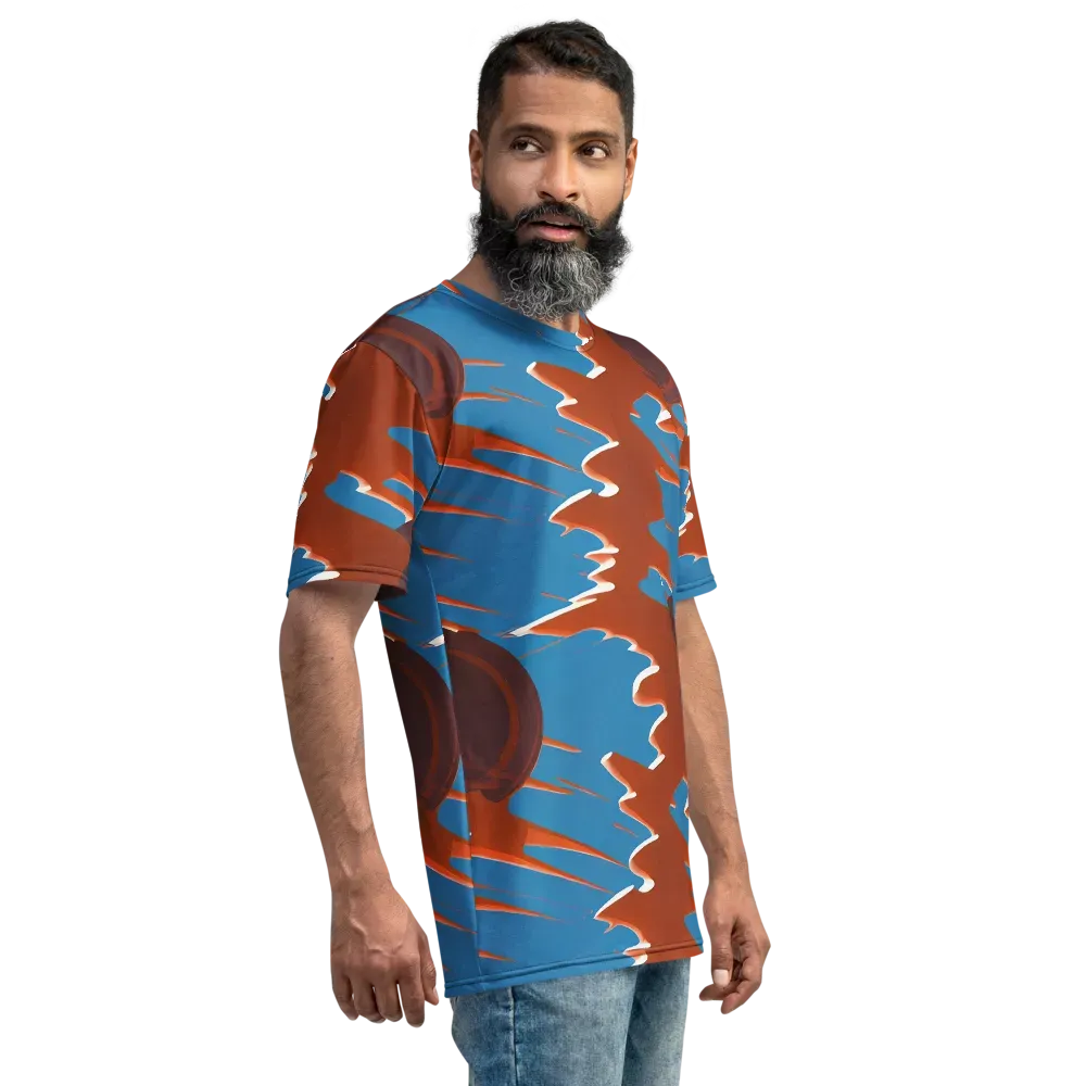 Desert Vortex on Men's Crew Neck T-Shirt — Right