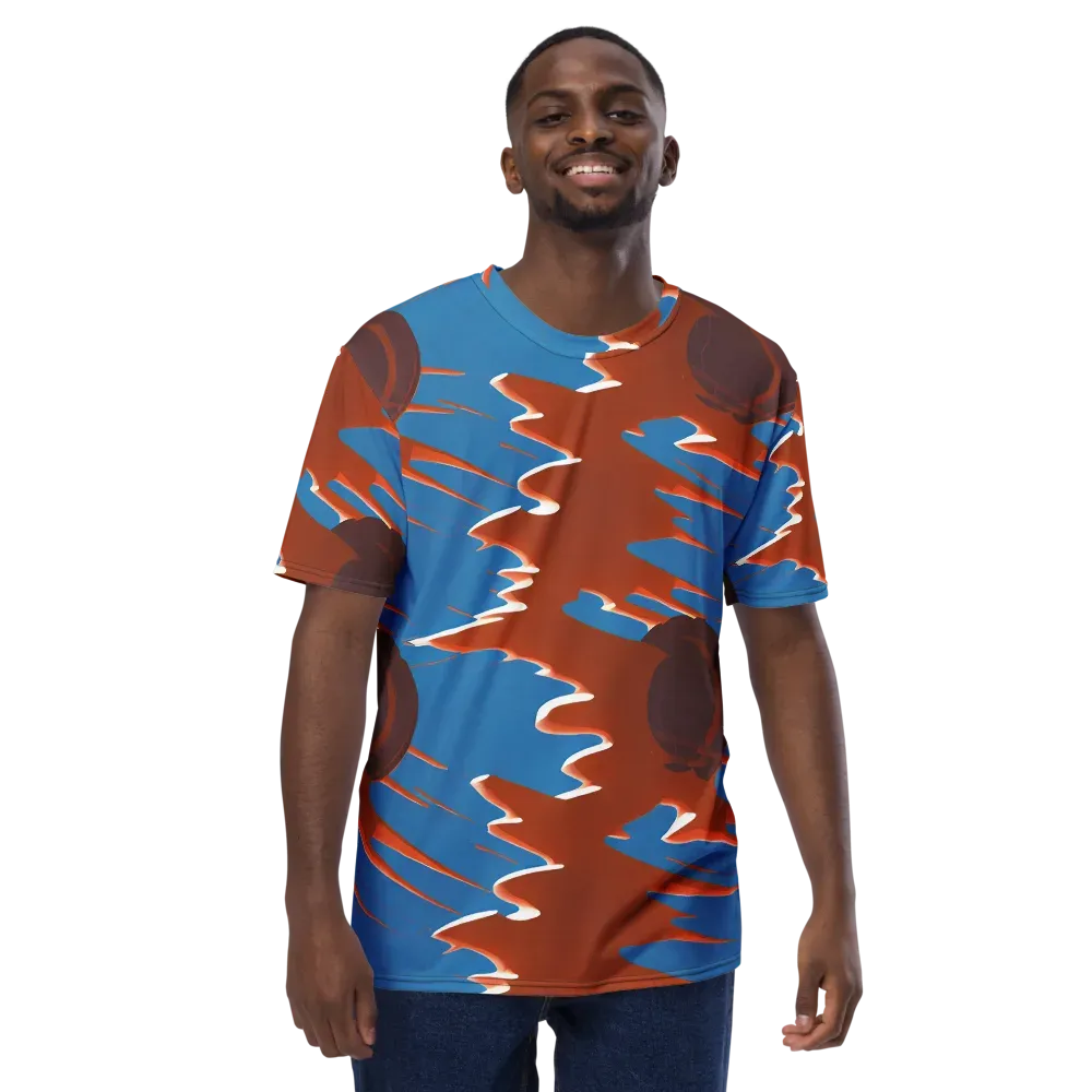 Desert Vortex on Men's Crew Neck T-Shirt — Front