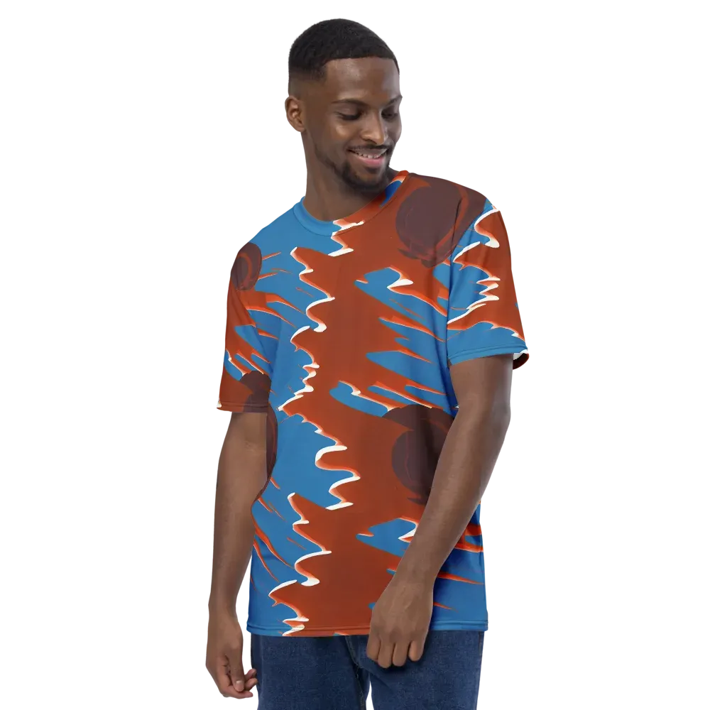 Desert Vortex on Men's Crew Neck T-Shirt — Left