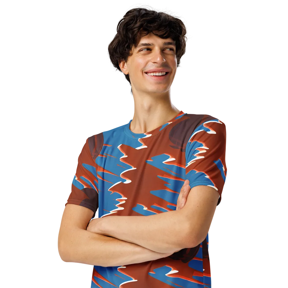 Desert Vortex on Men's Crew Neck T-Shirt — Left Front