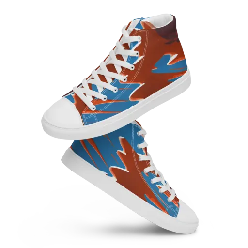 Desert Vortex on a Men's High Top Canvas Shoes
