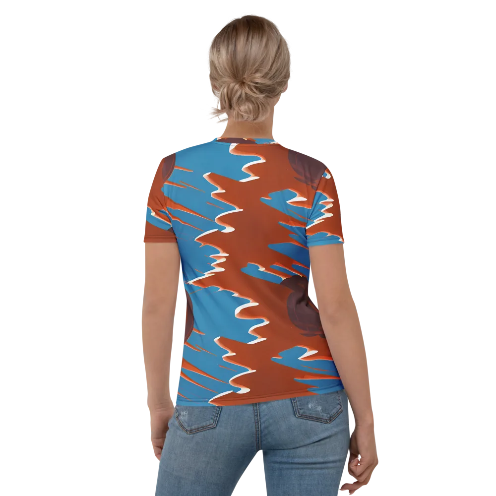 Desert Vortex on Women's Crew Neck T-Shirt — Back