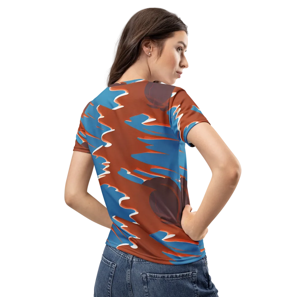 Desert Vortex on Women's Crew Neck T-Shirt — Back