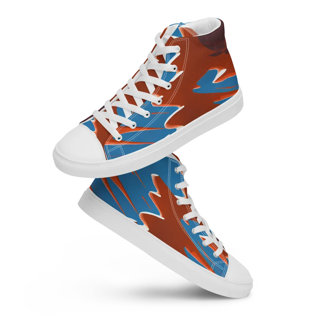 Desert Vortex on Women's High Top Canvas Shoes — Front