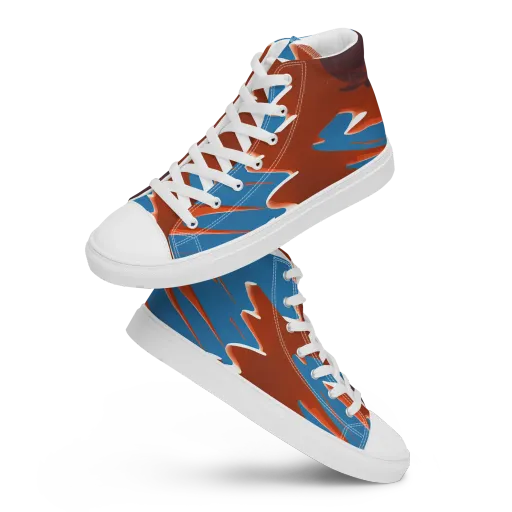 Desert Vortex on a Women's High Top Canvas Shoes
