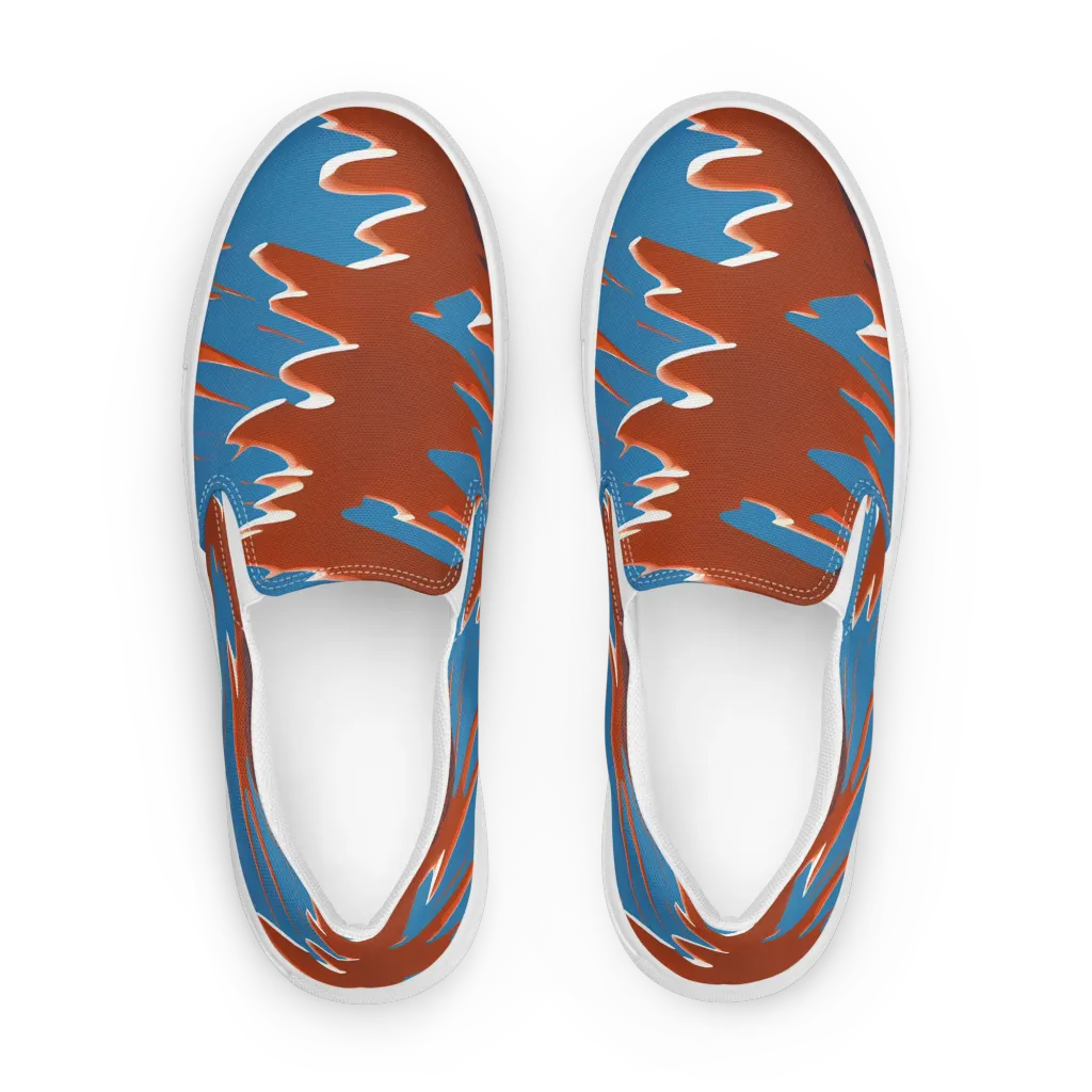 Desert Vortex on Men's Slip-On Canvas Shoes — Front