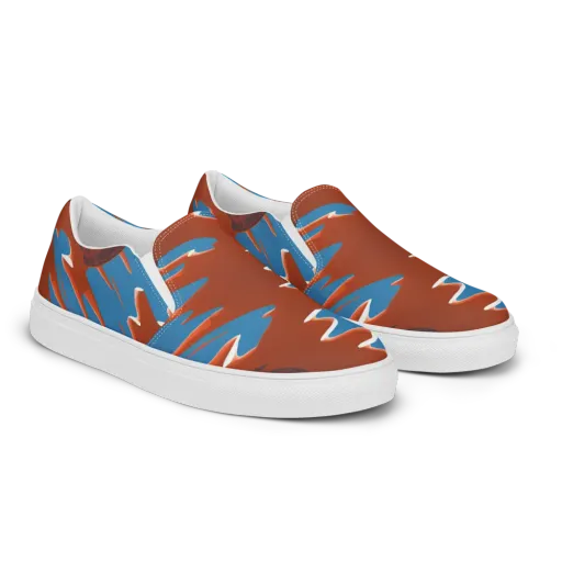 Desert Vortex on a Women's Slip-On Canvas Shoes
