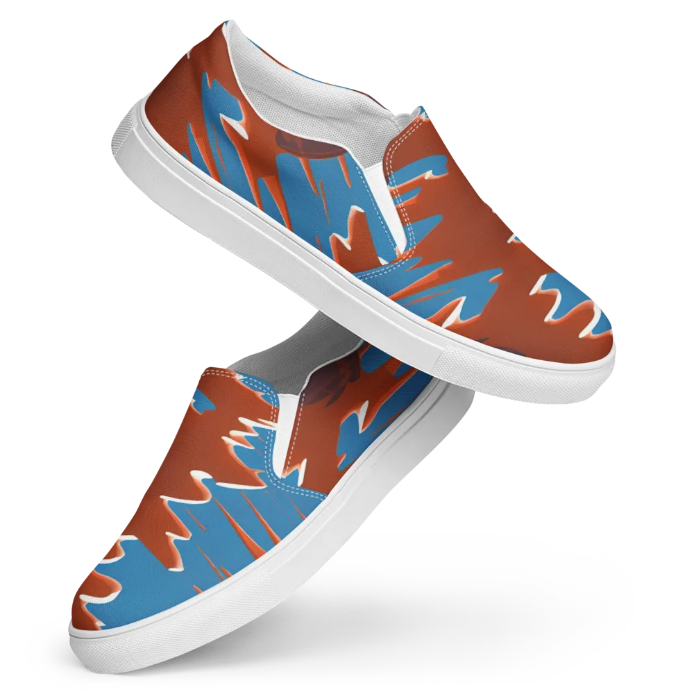 Desert Vortex on Women's Slip-On Canvas Shoes — Front