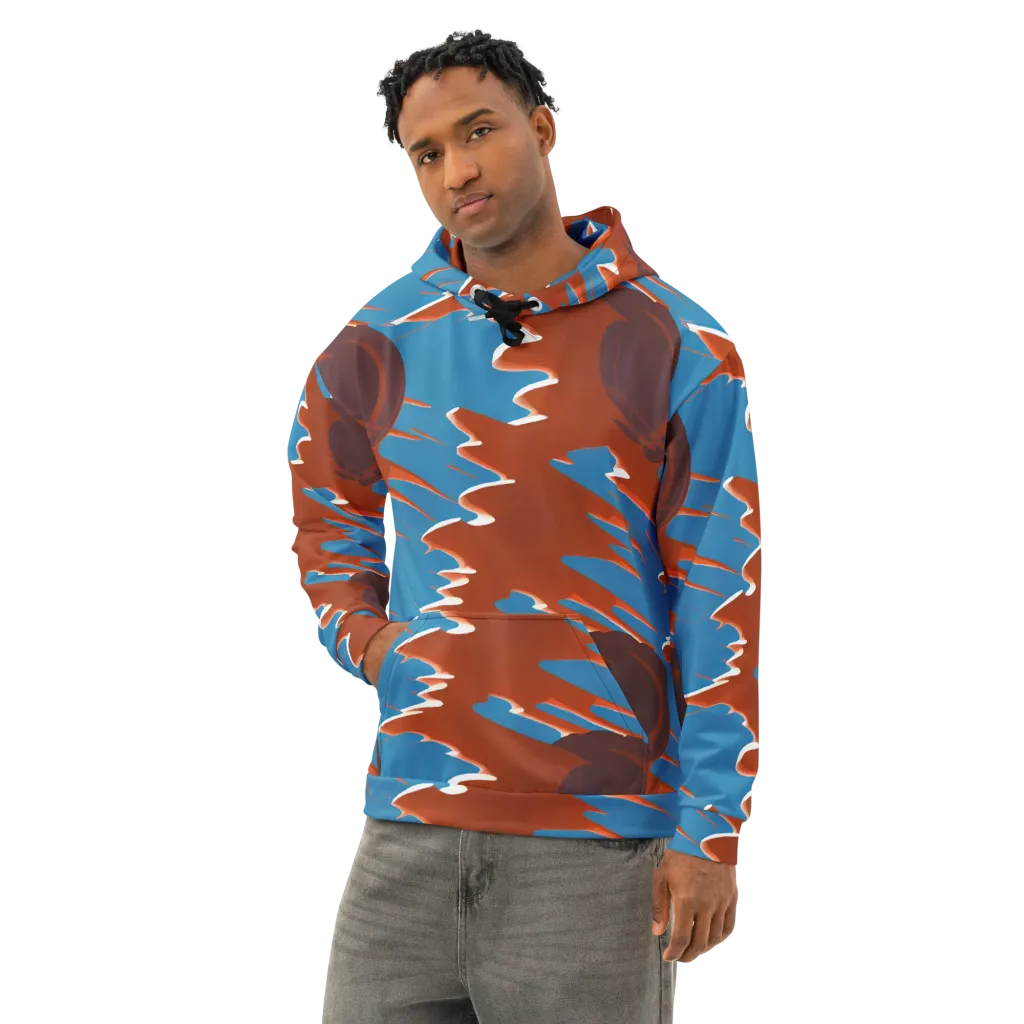 Desert Vortex on Cotton Hoodie — Left Front