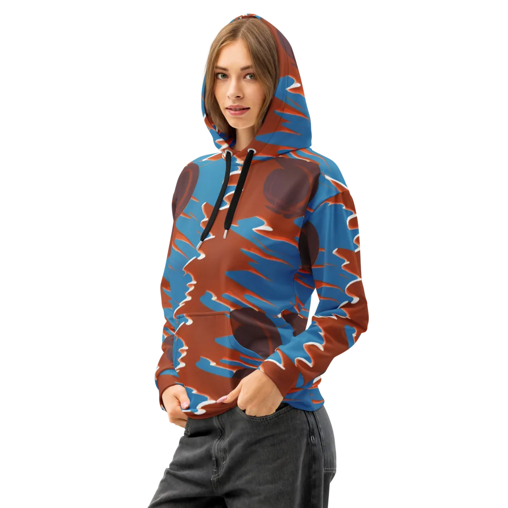 Desert Vortex on Cotton Hoodie — Left Front