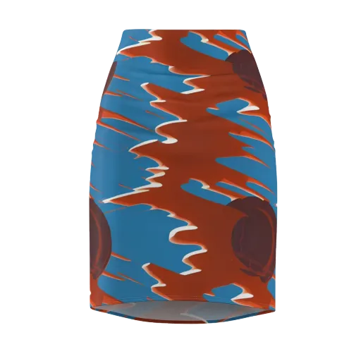 Desert Vortex on a Pencil Skirt