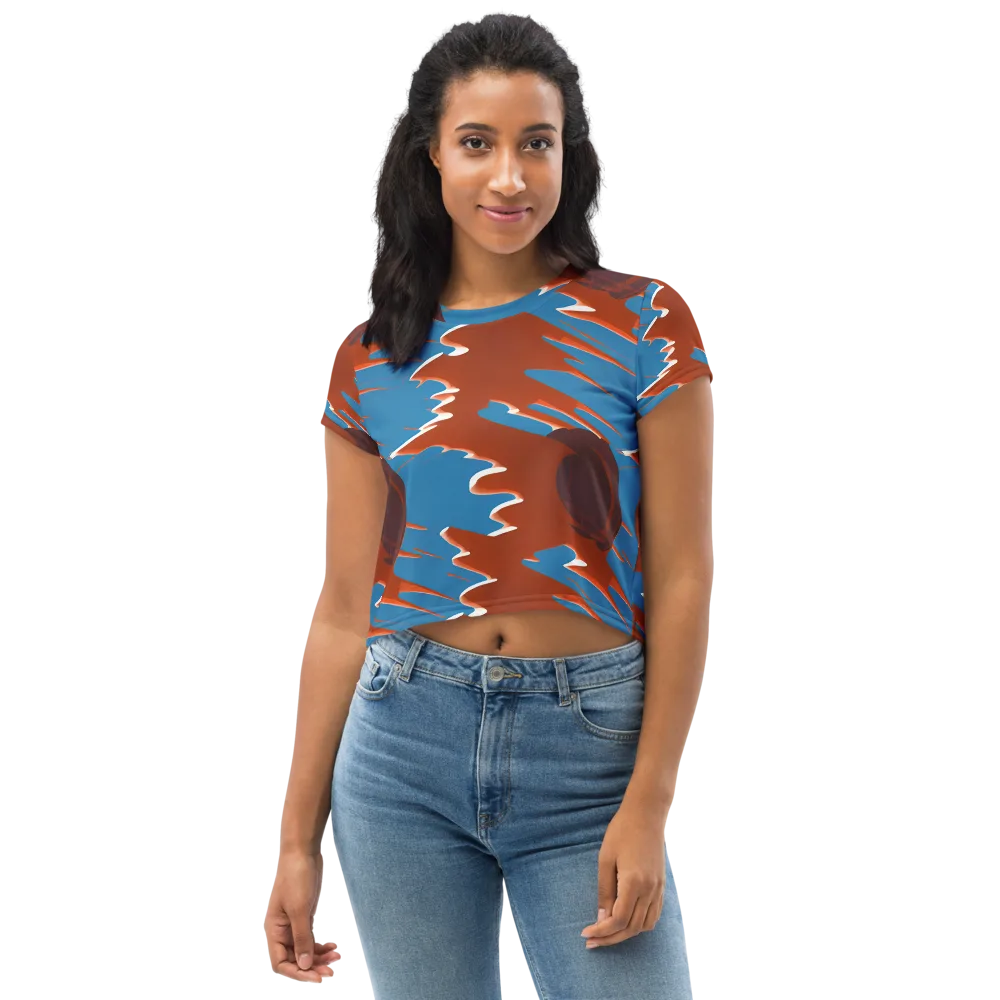 Desert Vortex on Crop Tee — Front