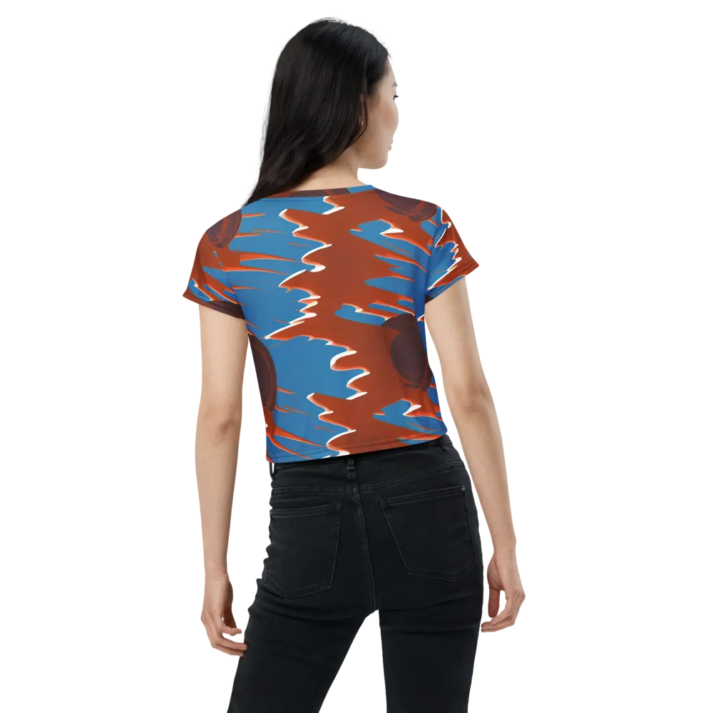 Desert Vortex on Crop Tee — Back