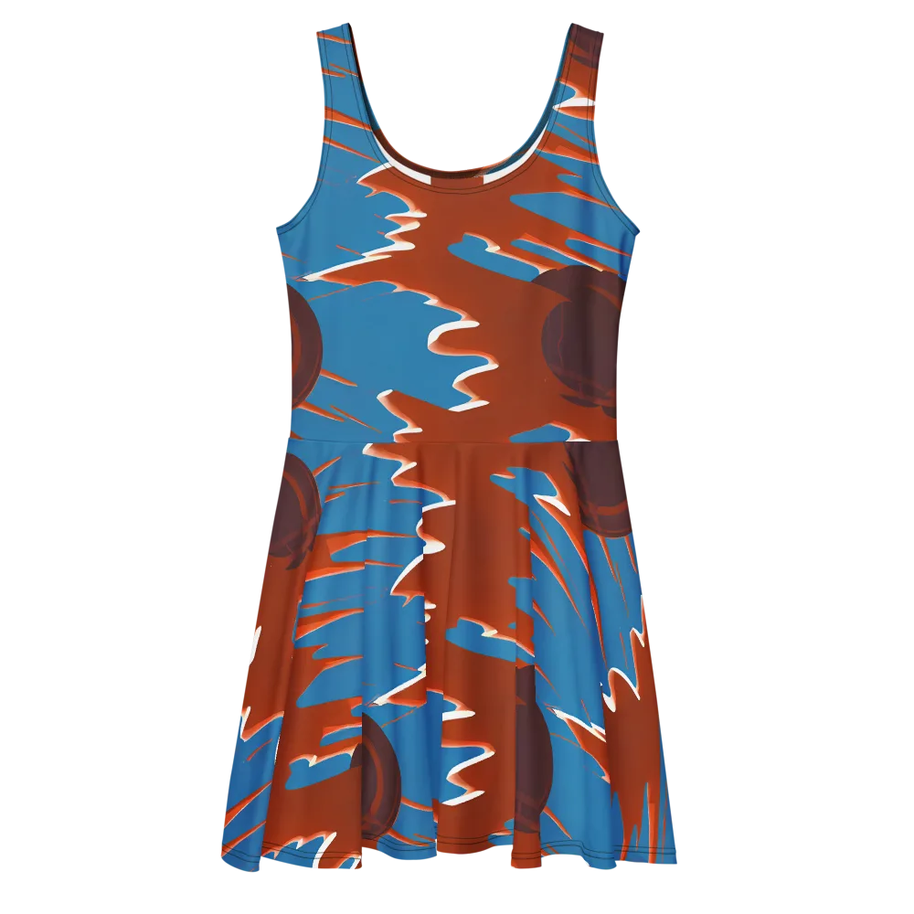 Desert Vortex on Skater Dress — Front