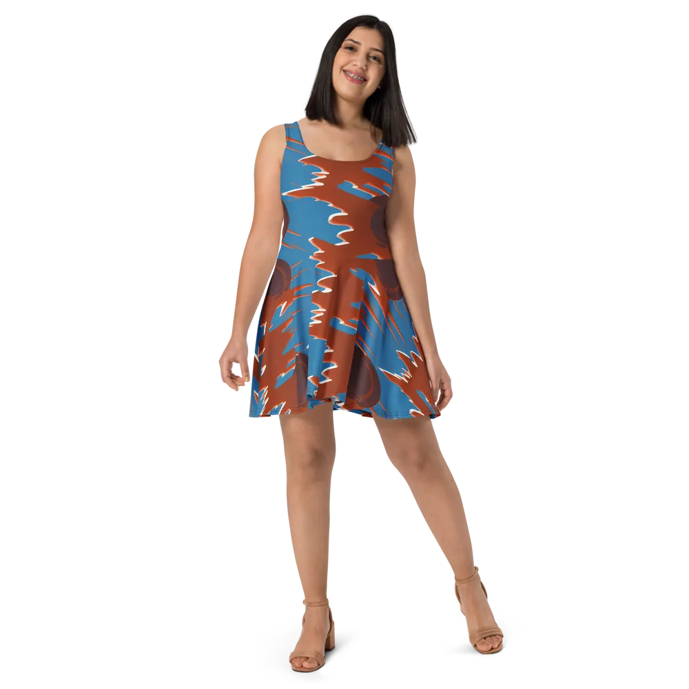 Desert Vortex on Skater Dress — Front