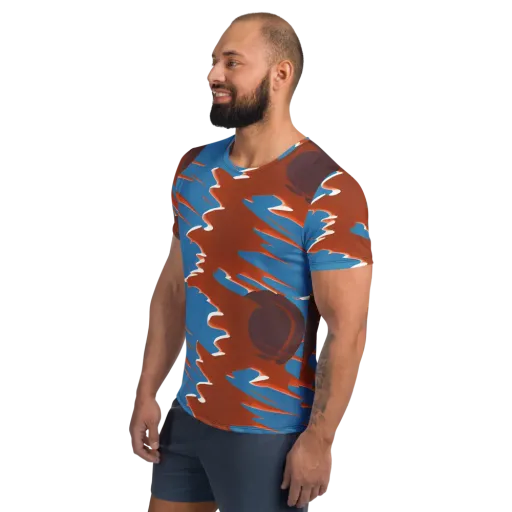 Desert Vortex on a Men's Athletic T-Shirt