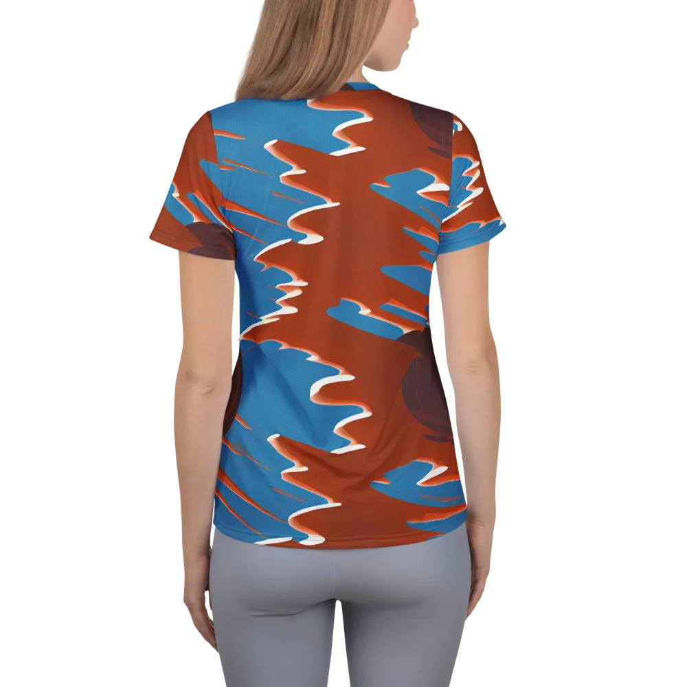 Desert Vortex on Women's Athletic T-Shirt — Back