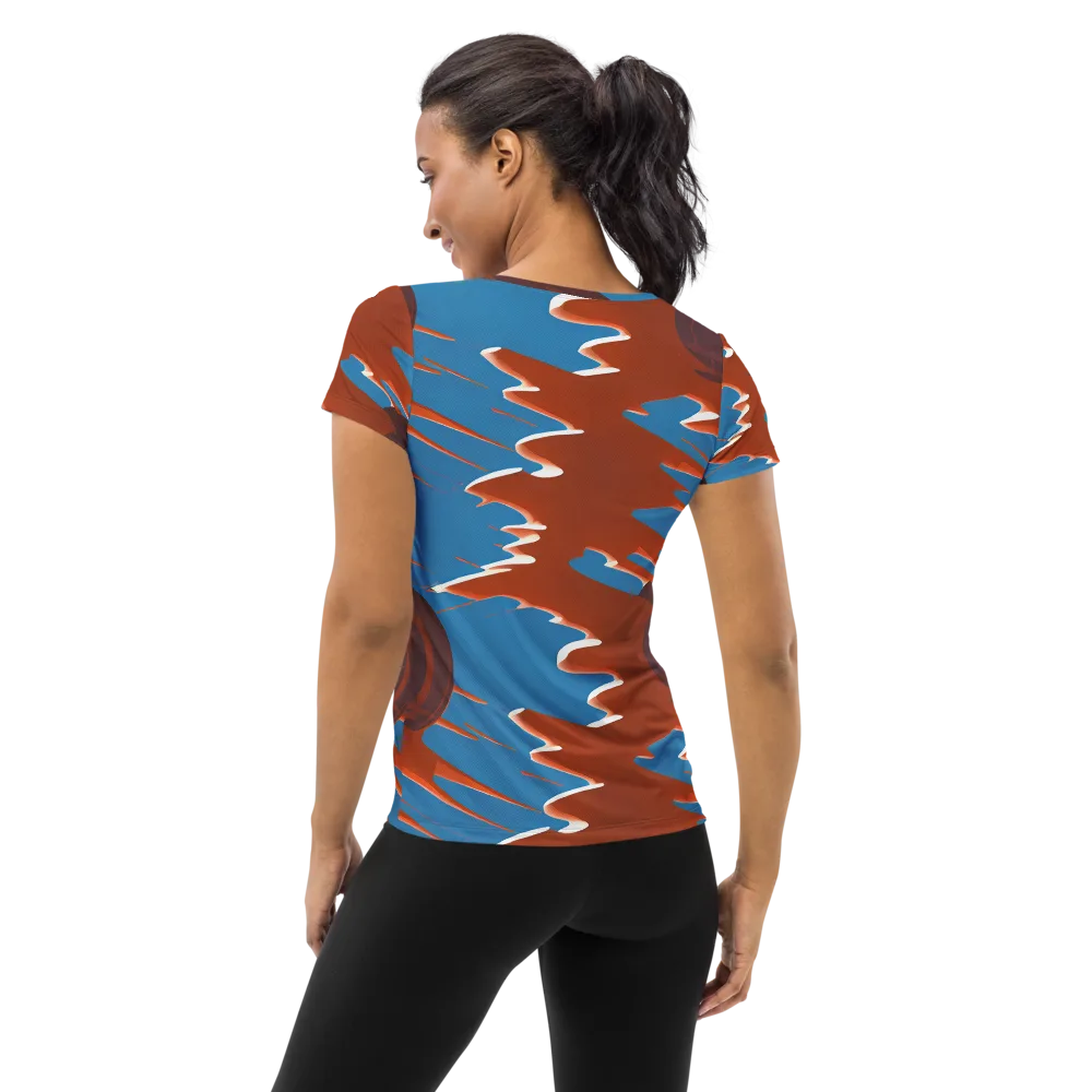 Desert Vortex on Women's Athletic T-Shirt — Back